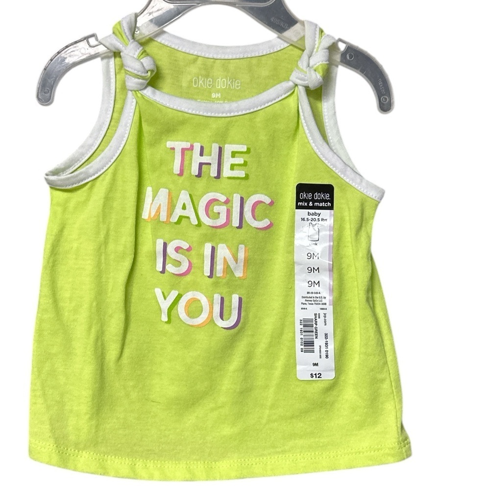 Okie Dokie - NWT - Lime Green Kids Tank Top